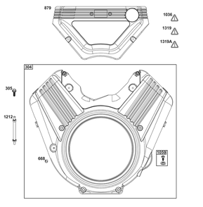 Blower Housing Group Diagram and Parts List for 61E477-0015-J1 400000 - 699999 Briggs and Stratton Engine